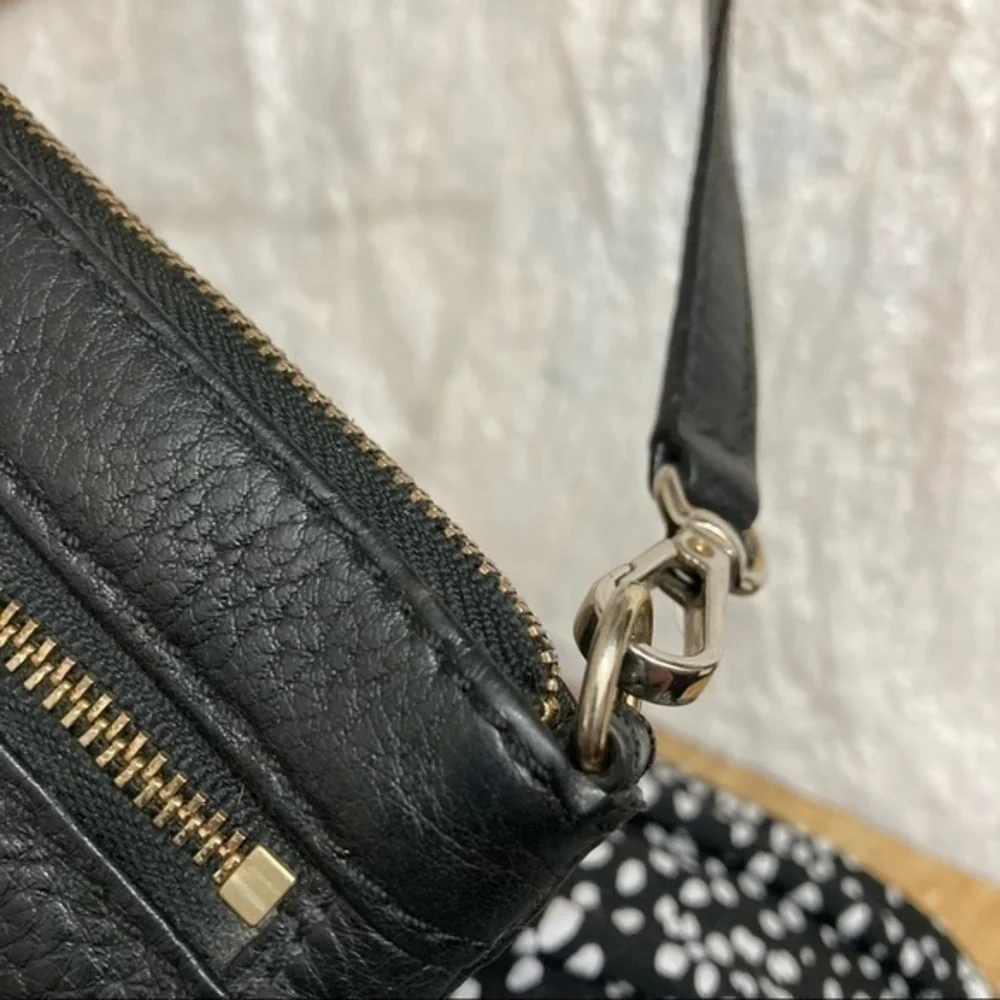 Michael kors black leather mini bag wristlet adorable